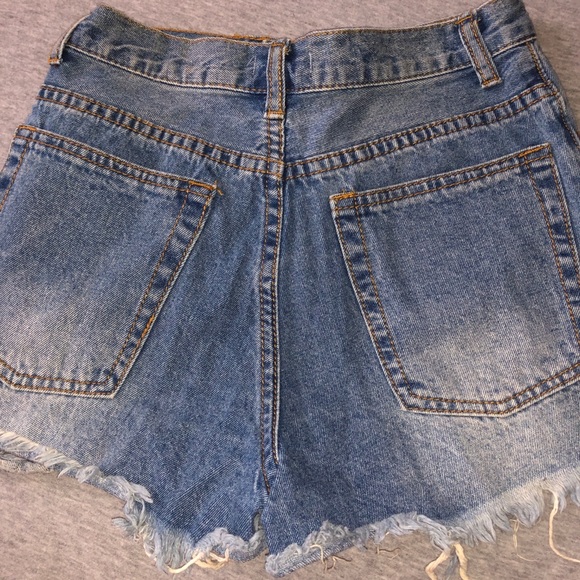 Distressed Ripped High Rise Jean Shorts | SizeS - Picture 6 of 6